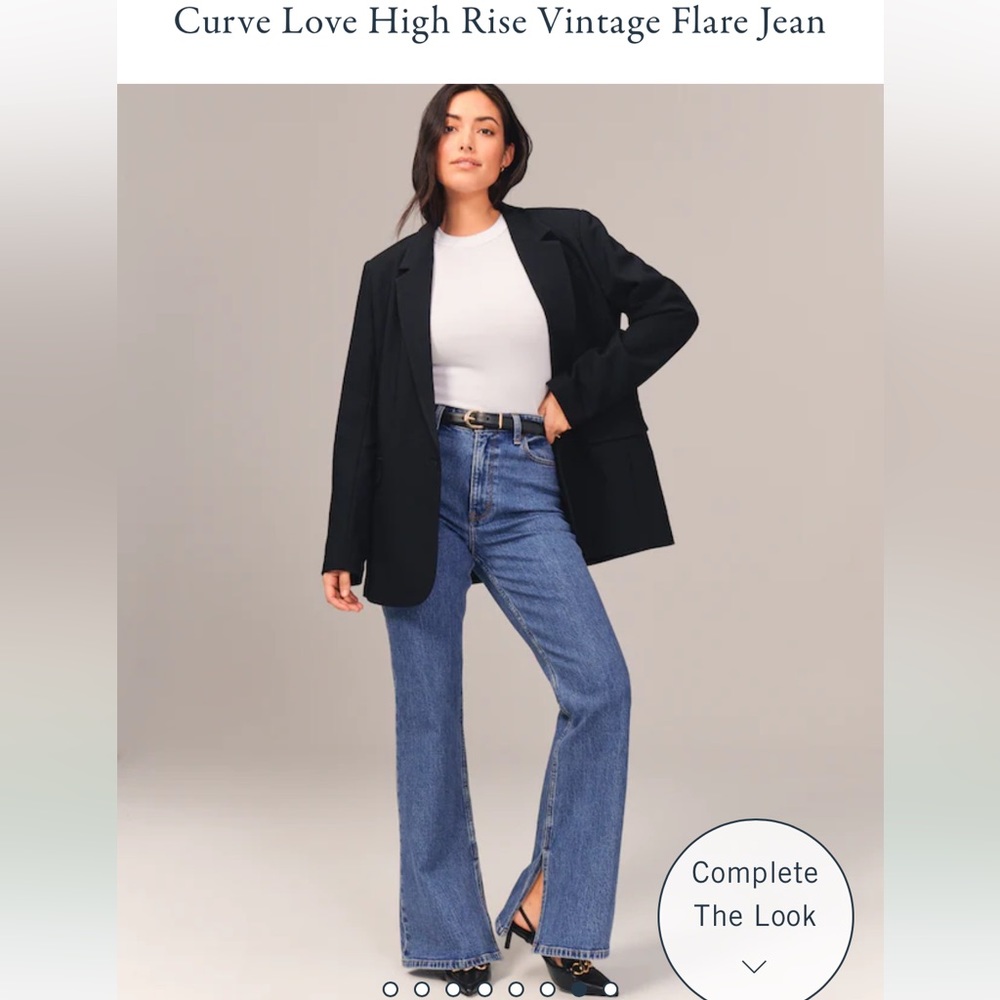 Abercrombie and Fitch Curve Love Vintage High Rise Flare | size 30 long (10 L)